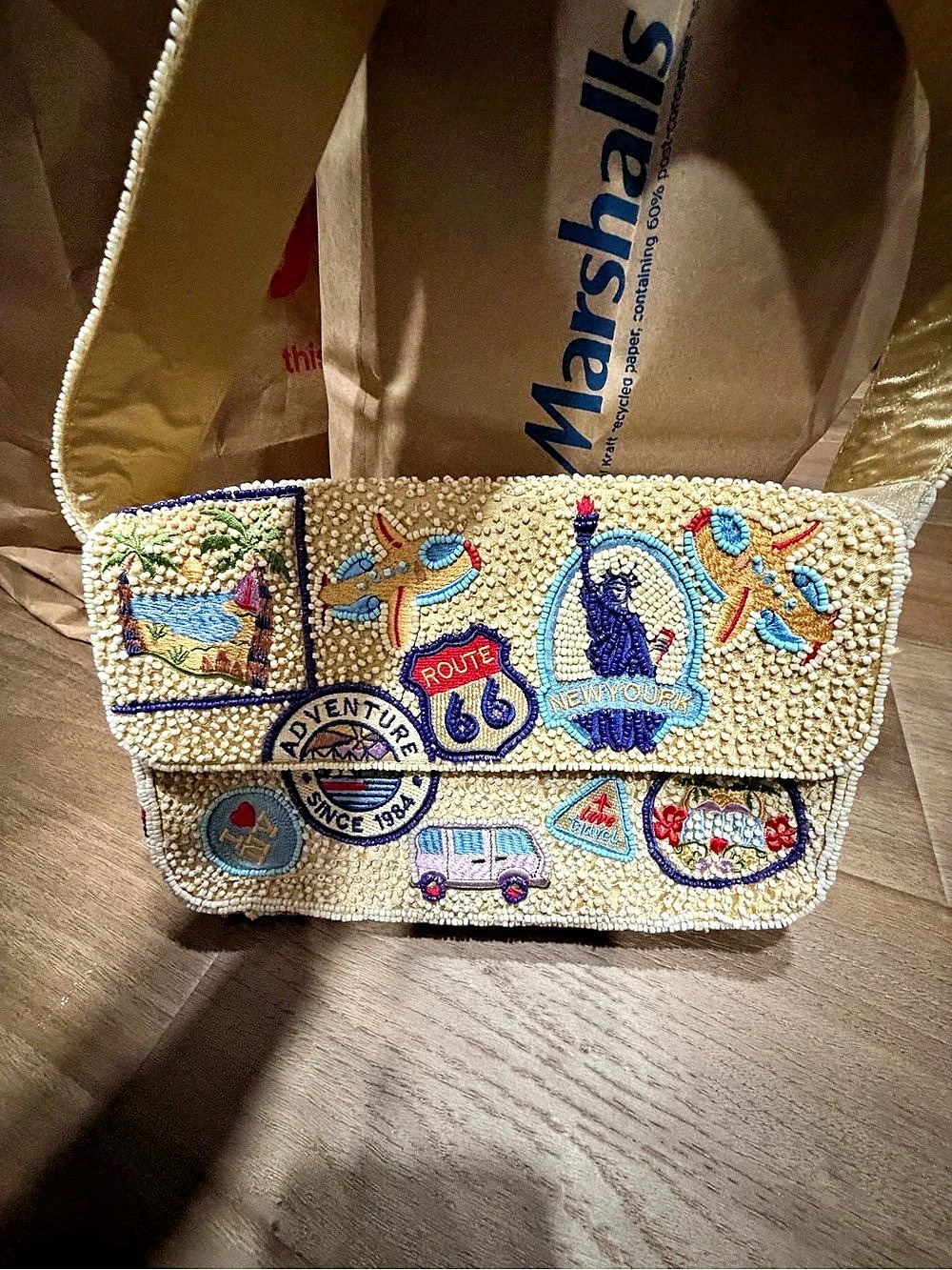 Made in India viral beaded New York bag